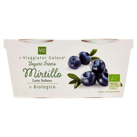 Yogurt Intero al Mirtillo BIO, 2x125 g